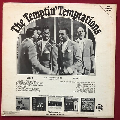 THE TEMPTATIONS ~ SINCE I LOST MY BABY LP (1965) ORIG DG MONO VG+