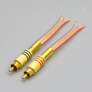 RCA male to 2-Channel Speaker Φ0.1mm x 150Cores Wire For ...