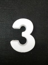 NUMERO NUMERI CIFRA CIFRE POLISTIROLO DA DECORARE "3"