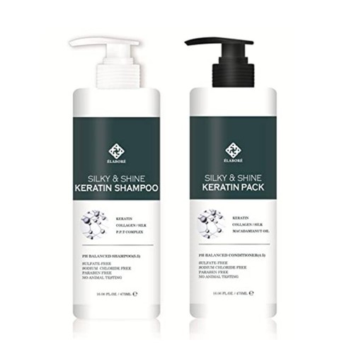 Elabore Silky & Shine KERATIN Shampoo & Hair Pack (16.06fl.oz/ 475ml)
