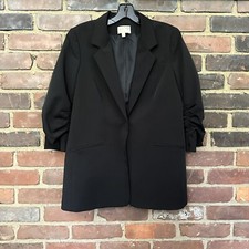 Elizabeth & James | 3/4 Ruched Sleeve Blazer Size 6 -36 Chest -27” Long -vent