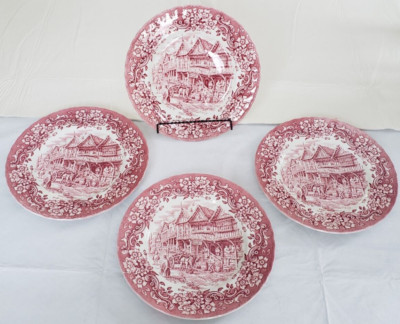 Set of 4 VTG Royal Tudor Ware Ironstone Plates 17th Century England  WN Mellor