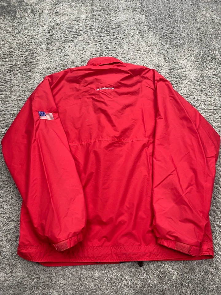 Vtg WearGuard Jacket Men Large Red Stowaway Hood Mesh Lined Windbreaker Bomber - Image 2 of 4