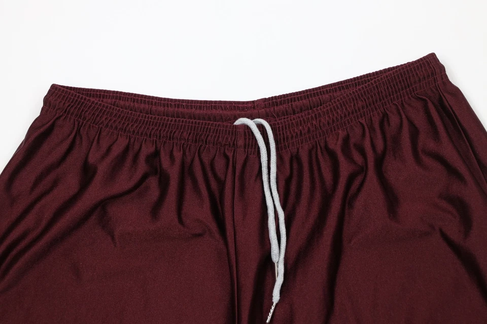 Pantalones Cortos de Gimnasio Russell Atléticos Para Hombres 2XL Envejecidos Sedosos Poliéster Granate Años 90 De Colección Foto 2 de 4