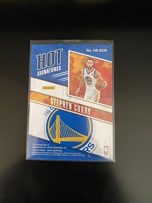 Stephen Curry 2018-19 Hoops Hot Signatures Auto basketball card