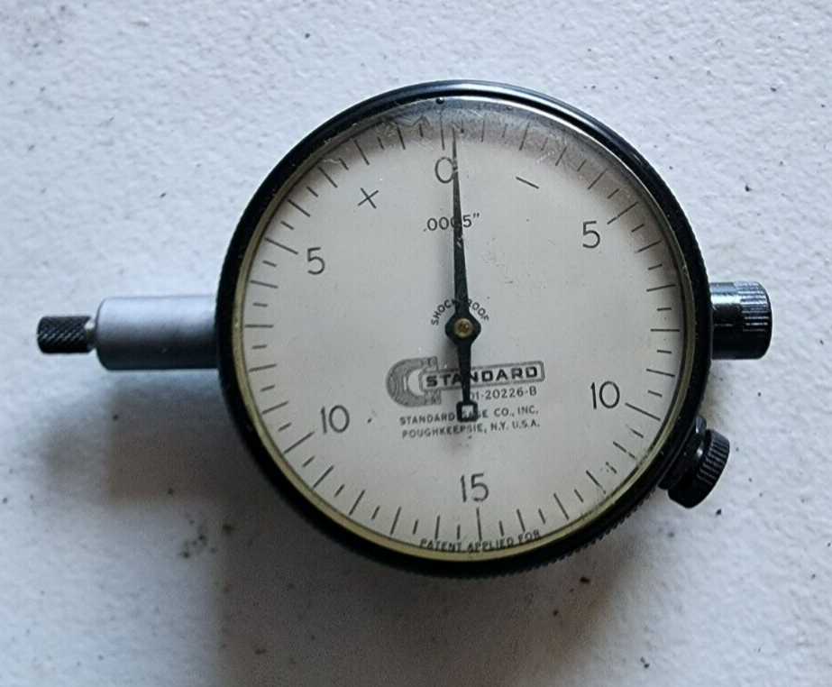 Standard Gage Co. D1-20226-B Vintage Dial Indicator Gage 0.0005