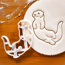 Swimming Sea Otter Cookie Cutter - otterly cute wildlife animal nature Kawauso