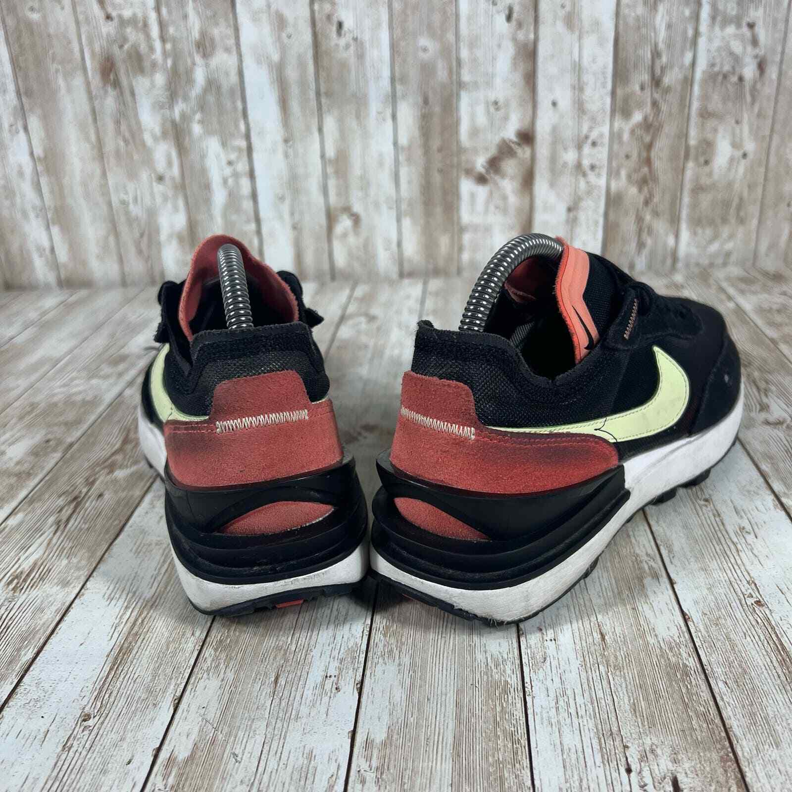 Nike waffle one low Womens 8 black orange thumbnail 3