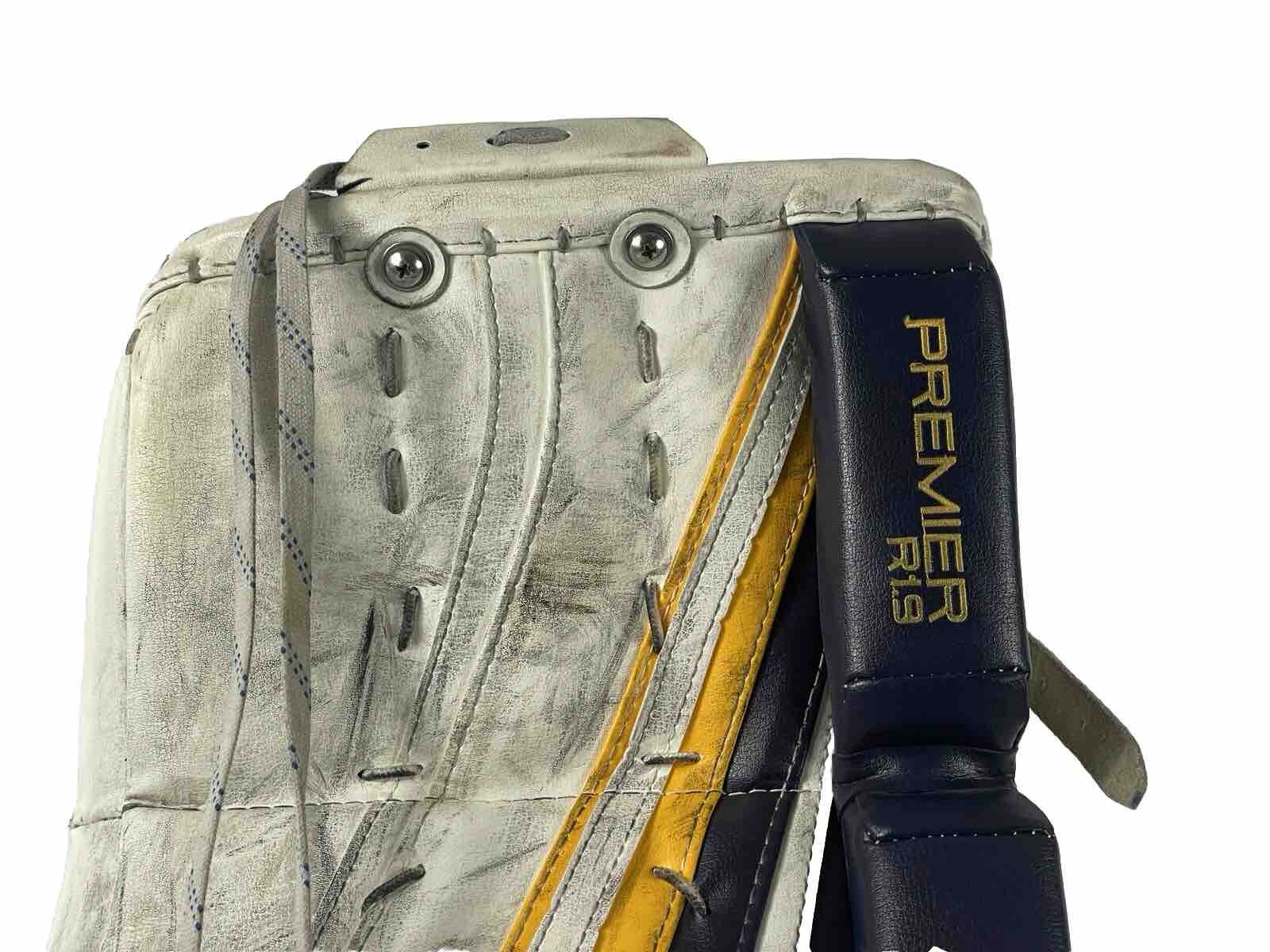 CCM 32+1 Lefevre Premier R1.9 Goalie Leg Pad Pant Leg with Straps GUC Yellow