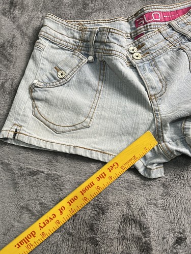 GLO Jeans Blue Denim Booty Shorts Women’s Size 9 - Picture 4 of 11