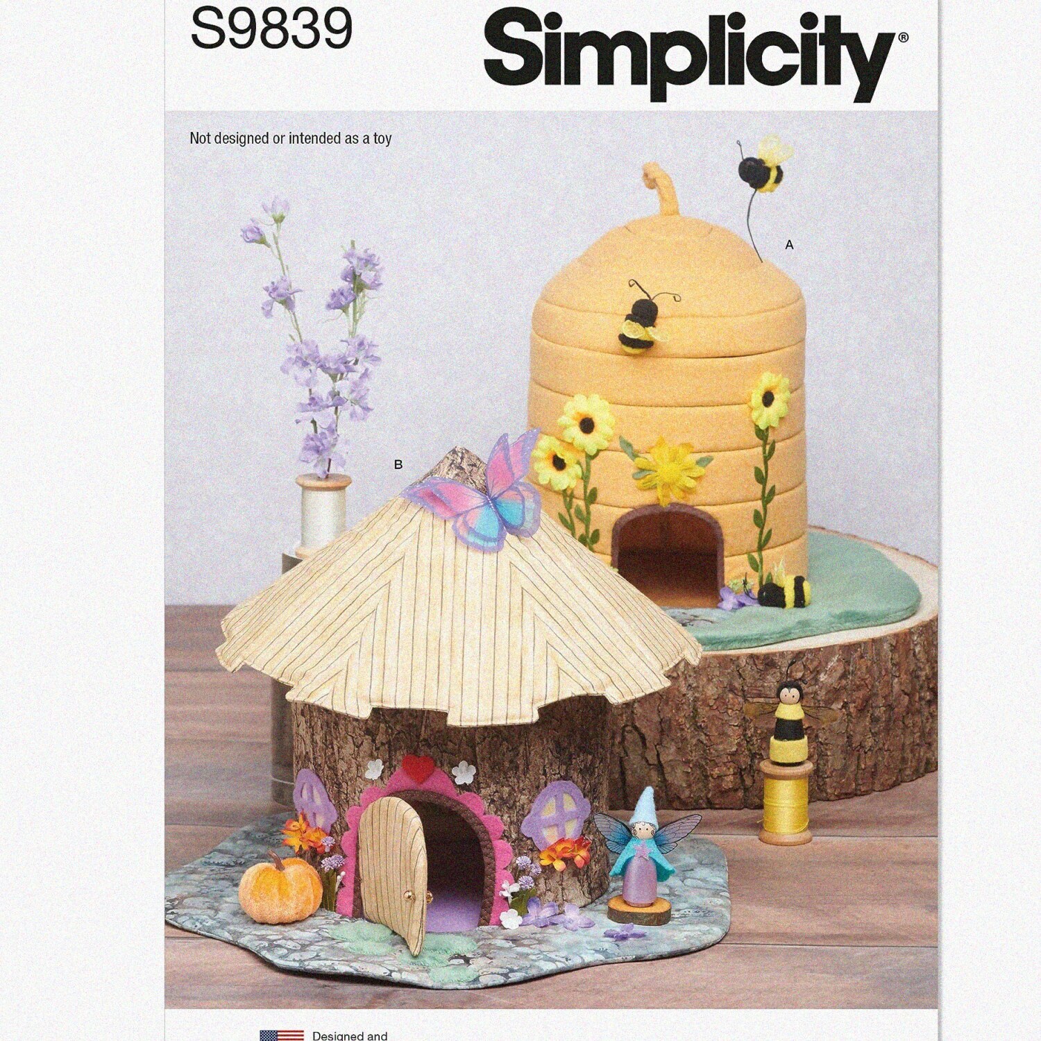 Critter Cottages & Peg Doll Playset Sewing Kit by Carla Reiss, S9839, One Size,