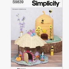 Critter Cottages & Peg Doll Playset Sewing Kit by Carla Reiss, S9839, One Size,