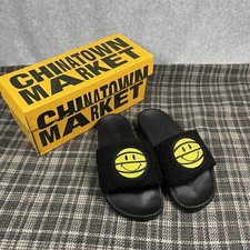 Chinatown Market Smiley Face Slides Adult Sz 5 Flip Flop CTM Smiley Sherpa Ball