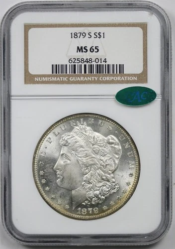 1879-S $1 NGC/CAC MS 65 Morgan Silver Dollar 