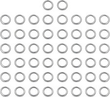 Silvery Metal O-Rings round Ring Non Welded Strap Adjuster Webbing Belts