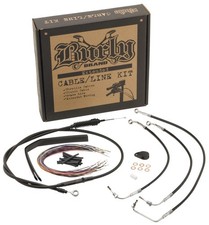 Burly Brand B30-1294 Cable and Brake Line Kit - Black