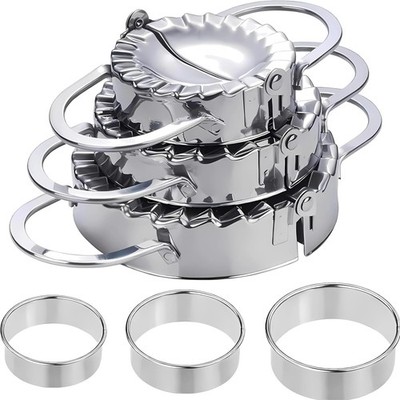 Ravioli Maker, Knödelform, Ausstecher, Teigtaschenformer, Edelstahl, 3er Set