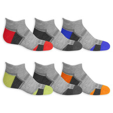 Fruit of the Loom Boys Active Low Cut Socks Medium 12 Pack Gray FRB10023T-B
