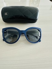 CHANEL 5315-A Sunglasses Navy blue acetate frame Polarized dark gradient lenses