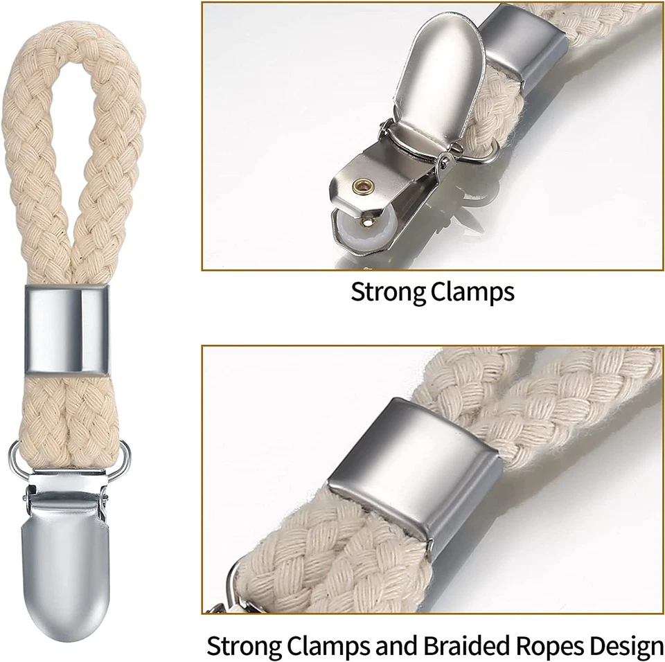 4 Stück Handtuchclips zum Aufhängen, Handtuchclips mit Schlaufen, Handtuchklemme - Bild 4 von 4