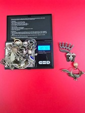 Vintage Silver Jewellery Lot 925 820 800 Bracelets Brooch Earrings 107g+26g