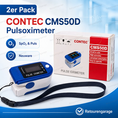 2x CONTEC CMS50D Pulsoximeter Finger SpO2 Puls Oximeter OLED NEU