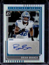 2025 Panini Donruss Optic Brian Branch Signature Series Auto #SSH-BB Lions