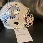 James Cook Buffalo Bills Signed Autographed White Football Helmet #4