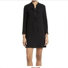 Theory Black Jullitah Admiral Crepe Shirtdress Black Size 4