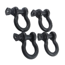 4 Pack 1/2 Inch Bow-Shaped D-Ring Shackles with Screw Pin Clevis 2 Ton WLL