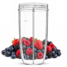 Large Blender Cup Mug Jar Compatible for NutriBullet 600W 900W Clear 32oz 1000ml