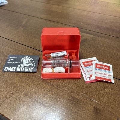 Vintage Snake Bite Kit with instructions - Johnson and Johnson 