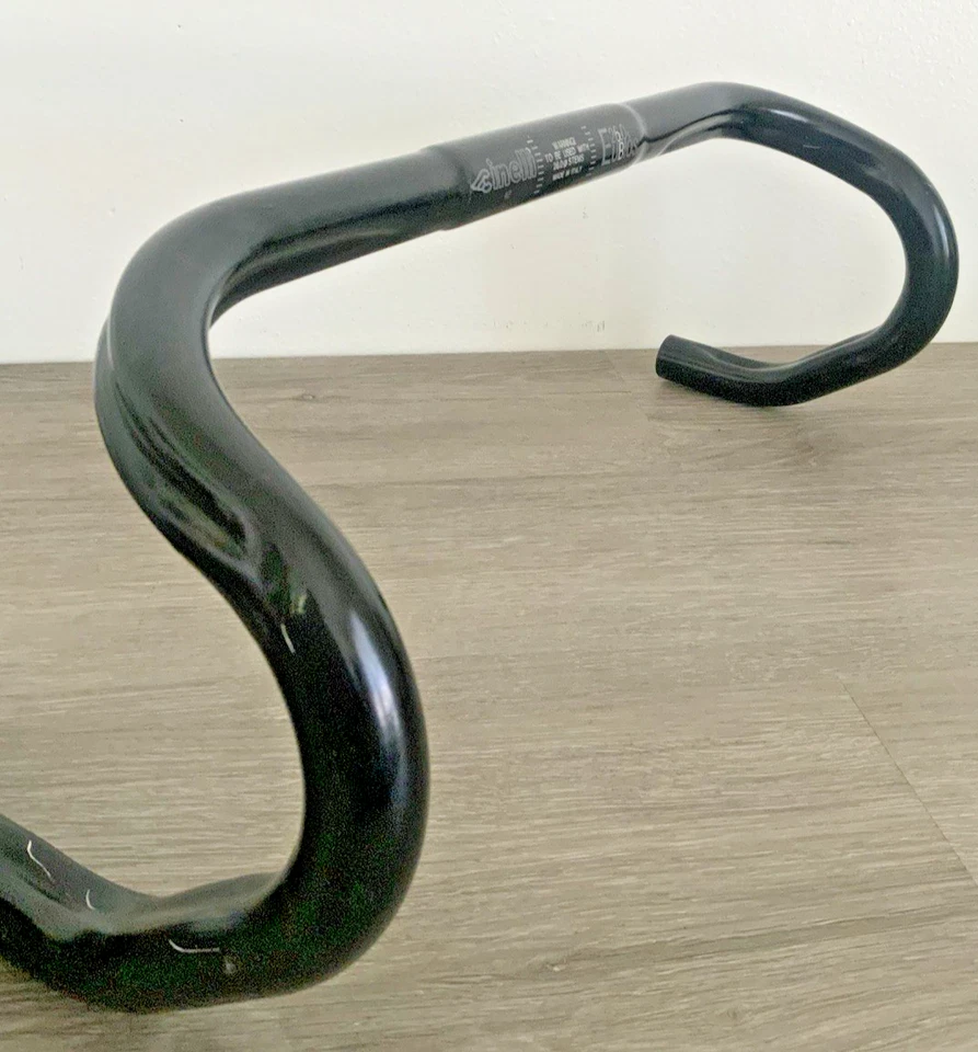 BARRAS DE CAÍDA CINELLI EUBIOS 42 CM C A C 260 GRAMOS ANATÓMICAS RANURADAS NEGRAS Foto 3 de 4