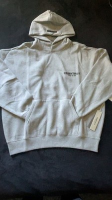 Grey Medium Essentials Hoodie 100% Cotton Men's Brand New
