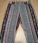 Vtg Y2K CHARLOTTE RUSSE Stretch Flare Baroque Ornate Batik Pants Leggings XS — photo 2