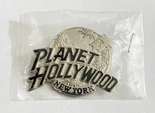 Planet Hollywood Lapel Pin Classic Logo Silver Tone Version New York