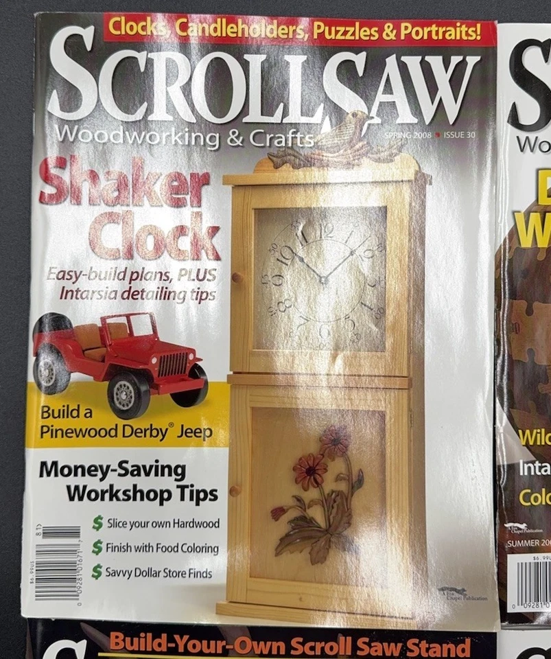Scroll Saw Woodworking & Projects Magazine Lot 2008 FULL YEAR #30-33 w/Patterns - Image 2 of 4