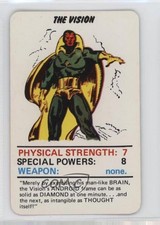 1977 Marvel Super Heroes Card Game The Vision 10cu