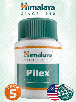 PILEX Himalaya USA OFFICIAL 5 box 300 tablets Hemorrhoid Care Fresh  