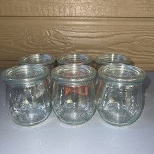 WECK Lotto di 6 barattoli in vetro tondo 60 vetro fragola *Nuovi