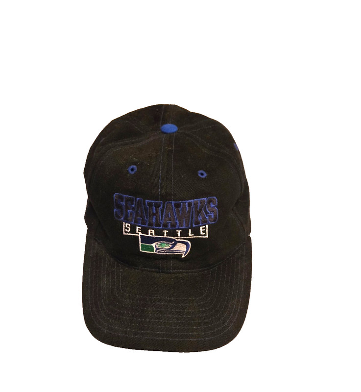 Seattle Seahawks Black Cap Adjustable Pro Player Officially Licensed NFL Product