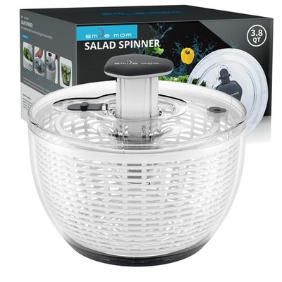 Salad Spinner Small Lettuce Spinner Kitchen Gadgets Vegetable Washer, High Ef...