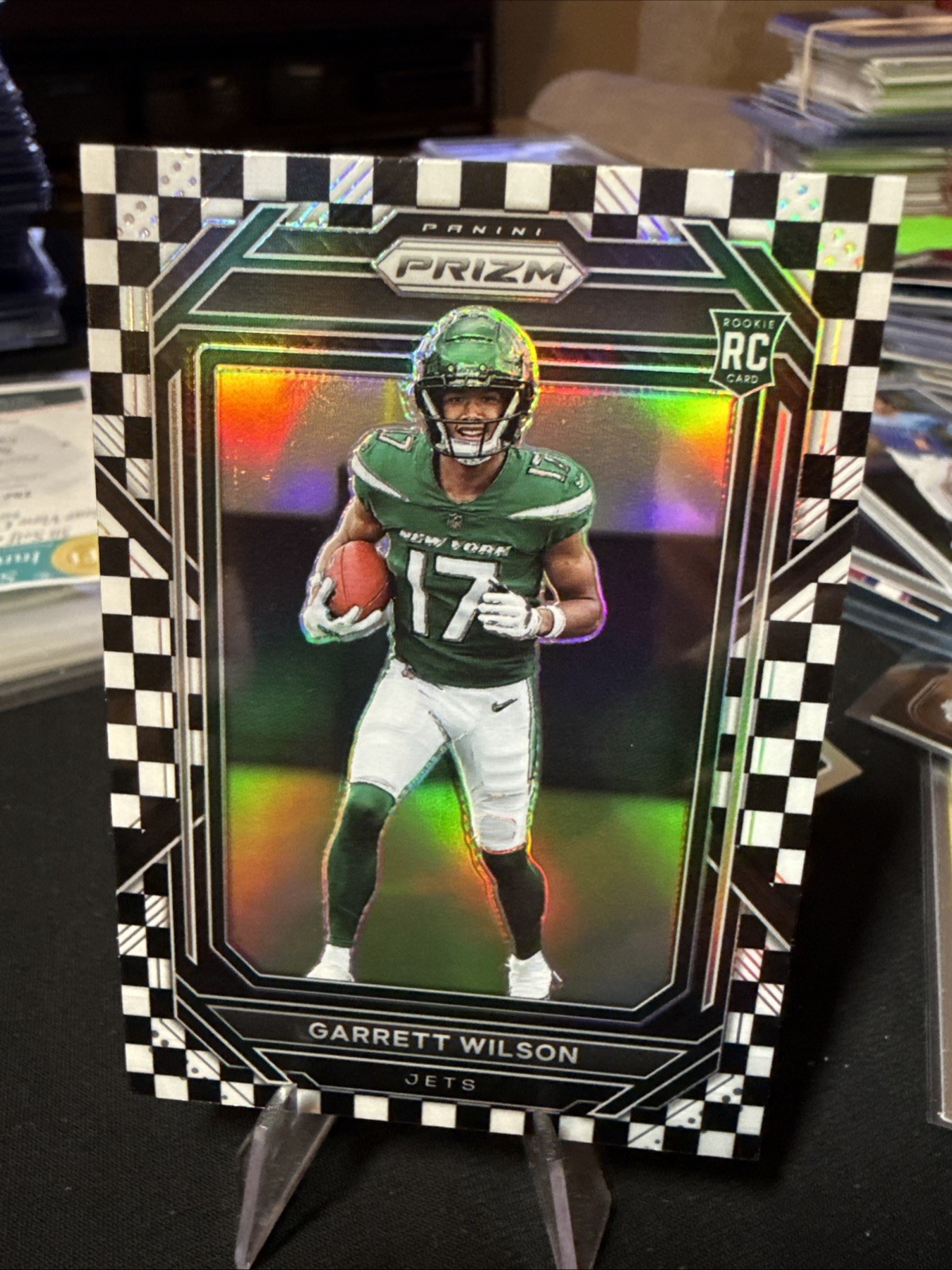 Garrett Wilson Panini Prizm #309 Black/White Checker