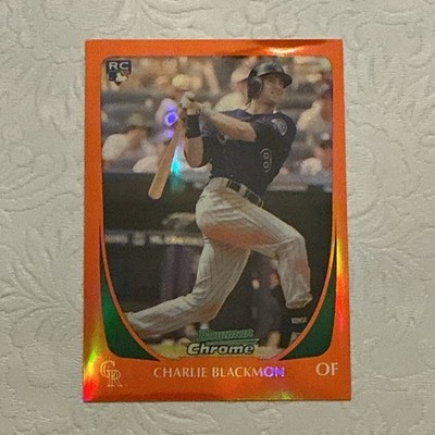 Charlie Blackmon, ROOKIE CARD ORANGE REFRACTOR, S/N 22/25, 2011 Bowman Chrome BB