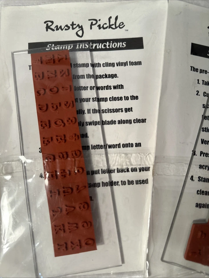 Lote De 4 Nuevos Juegos Estampillas De Goma Letras Completo Alfabeto Diferentes Fuentes Nuevo Foto 2 de 4