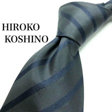 Hiroko Koshino Tie Striped Elegant Office Wear Used