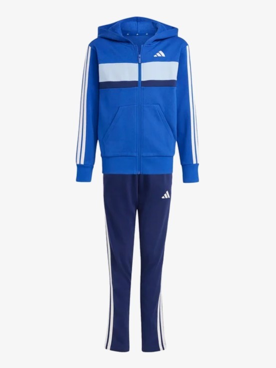 Adidas Tuta Deportiva Junior con Capucha Tiberio 3 Stripes - Royal/Blanco/Multi