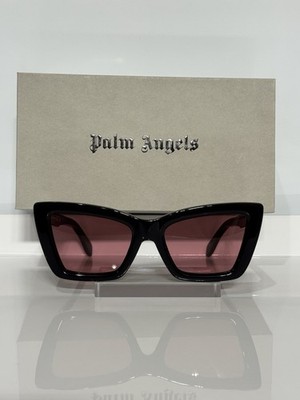 Palm Angels Roseville Peri091 1021 Black Cateye Acetate Peach Orange Sunglasses
