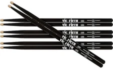 Vic Firth American Classic 5A Black Drumsticks Value Pack