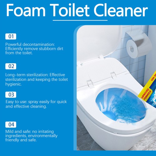 1-3X Splash Toilet Cleaner, Upgrade Cleaner,Powerful Foaming Toilet Bowl Cleaner - Picture 6 of 15